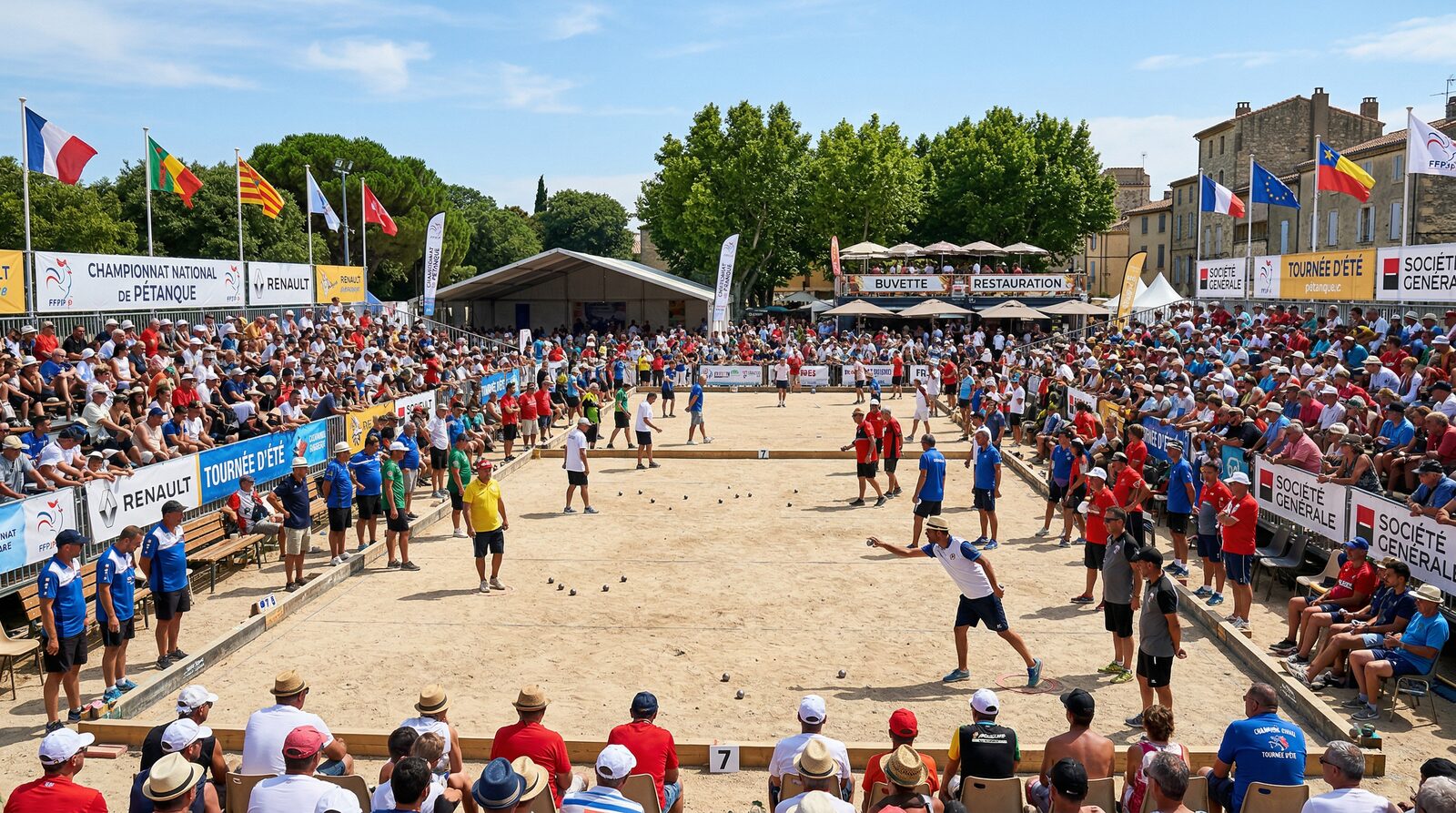 Ambiance du National de pétanque à Salins-les-Bains